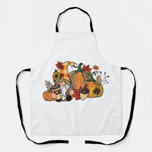 Thanksgiving Gnomes Fall Leaves Gnomes Funny Fall  Apron
