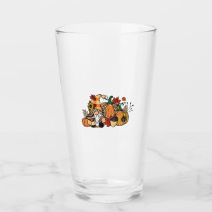 Thanksgiving Gnomes Fall Leaves Gnomes Funny Fall Glass
