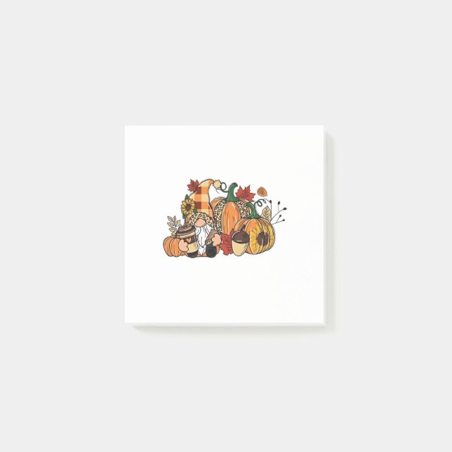 Thanksgiving Gnomes Fall Leaves Gnomes Funny Fall  Post-it Notes (Front)