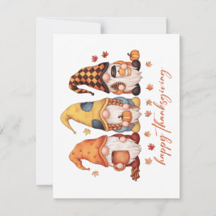 Thanksgiving Gnomes Holiday Card