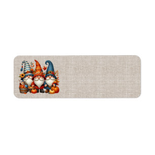 Thanksgiving Gnomes Trio Address Labels