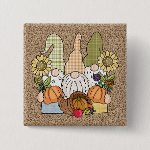 Thanksgiving Gnomes Trio Button