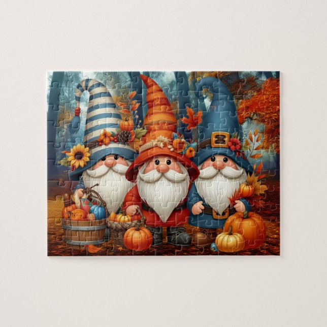 Thanksgiving Gnomes Trio Puzzle (Horizontal)
