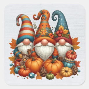Thanksgiving Gnomes Trio Stickers