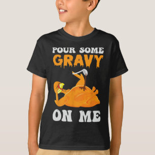 Thanksgiving Gobble Coquette Bow Cute Turkey Leave T-Shirt