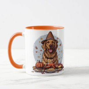 Thanksgiving Golden Retriever Dog Mug