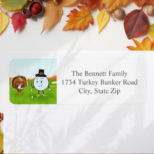 Thanksgiving Golf with Turkey & Golf Ball