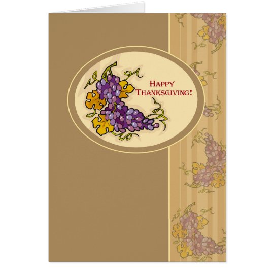 Thanksgiving Grapes Card