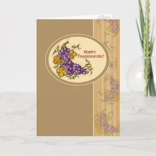 Thanksgiving Grapes Holiday Card