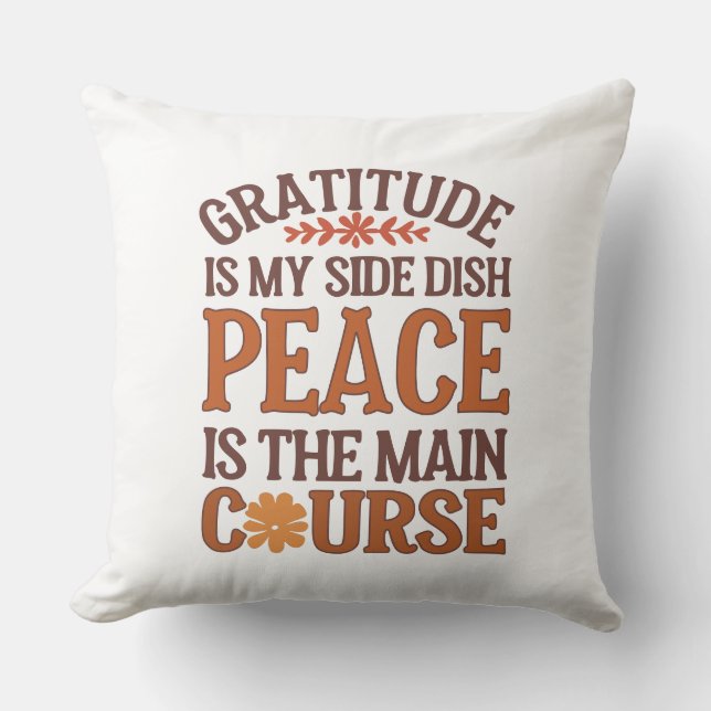 Thanksgiving Gratitude & Peace Custom  Cushion (Front)