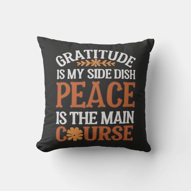 Thanksgiving Gratitude & Peace Custom  Cushion (Front)