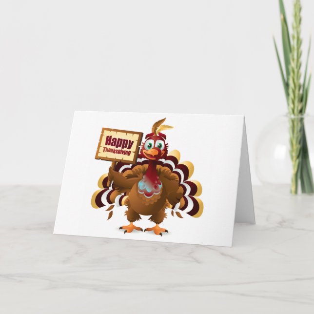 Thanksgiving Greeting Card/Turkey Holiday Card (Front)