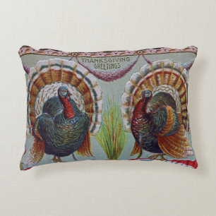 Thanksgiving Greetings 1906 Decorative Cushion