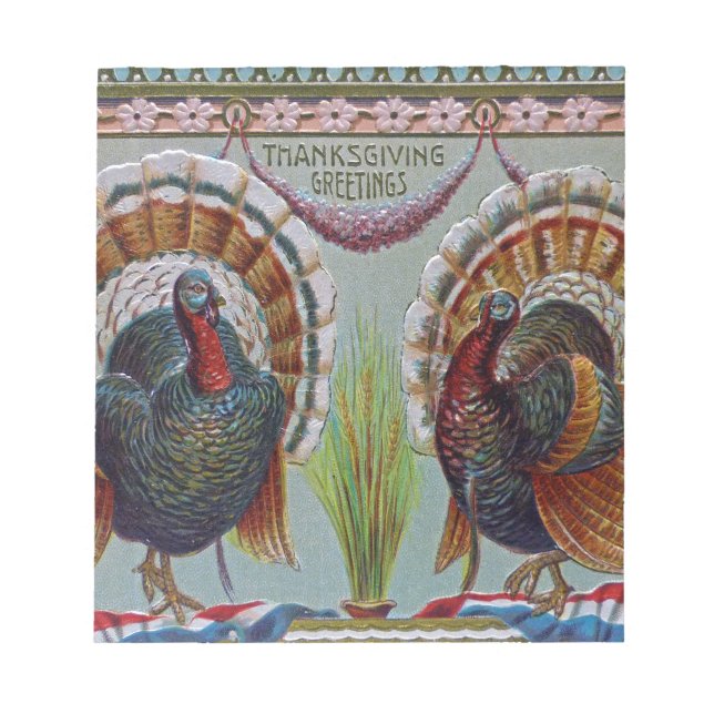 Thanksgiving Greetings 1906 Notepad (Front)
