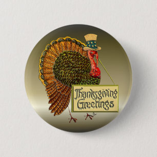 Thanksgiving Greetings 6 Cm Round Badge