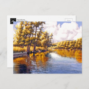 Thanksgiving Greetings. Autumn Scenery Holiday Postcard
