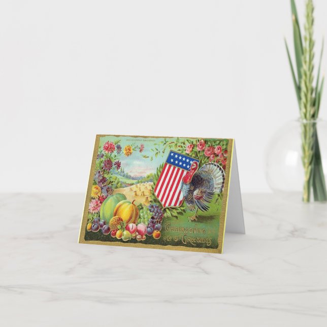 Thanksgiving Greetings c1906 Card (Front)