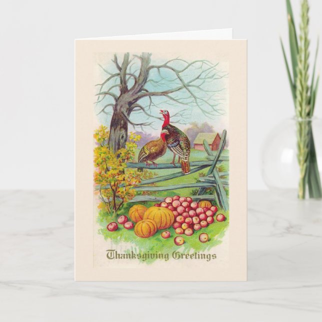 "Thanksgiving Greetings" Card (Front)