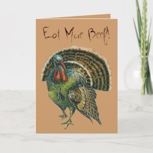 Thanksgiving Greetings — Funny Turkey Holiday Card