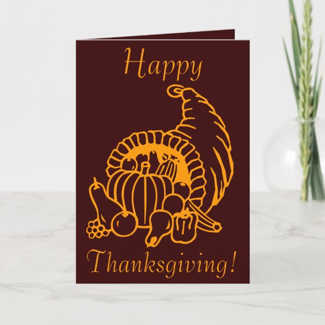 THANKSGIVING GREETINGS HOLIDAY CARD (Front)