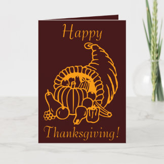 THANKSGIVING GREETINGS HOLIDAY CARD