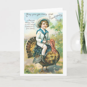 Thanksgiving Greetings Old Fashion cards