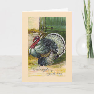 "Thanksgiving Greetings" Vintage Card