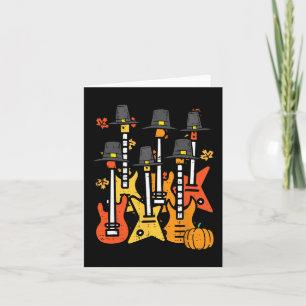 Thanksgiving Guitars Fall Rock Music Riocker Men B Card