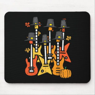 Thanksgiving Guitars Fall Rock Music Riocker Men B Mouse Mat