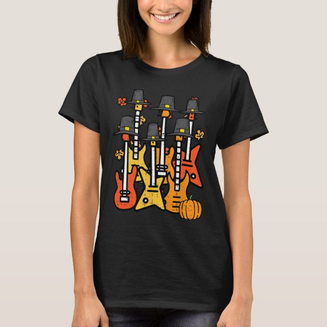 Thanksgiving Guitars Fall Rock Music Riocker Men B T-Shirt (Front)