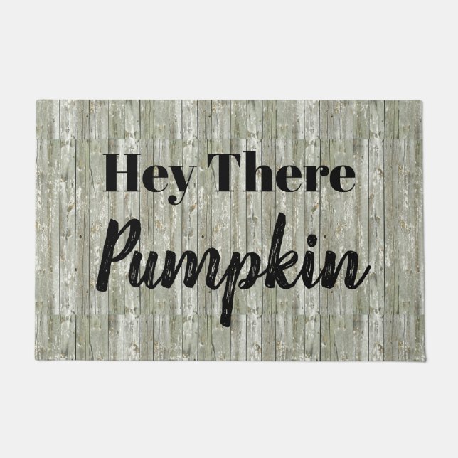 thanksgiving Halloween autumn hey there pumpkin Doormat (Front)
