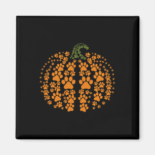 Thanksgiving Halloween Fall Cute Paws Pumpkin Pet Magnet