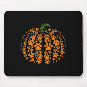 Thanksgiving Halloween Fall Cute Paws Pumpkin Pet Mouse Mat