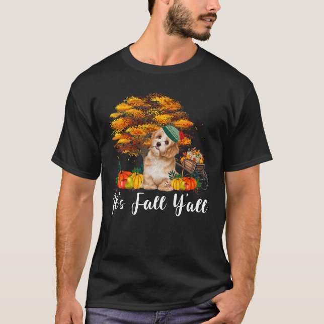 Thanksgiving Halloween It's Fall Y'all Shih Tzu Do T-Shirt (Front)