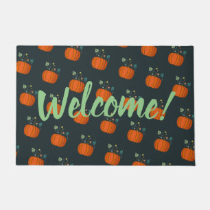Thanksgiving Halloween Pumpkin Door Mat