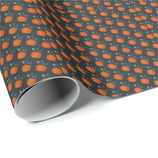 Thanksgiving Halloween Pumpkin Treat Gift Wrap (Roll Corner)