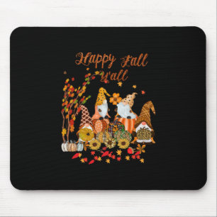 Thanksgiving Happy Fall Yall Gnome Leopard Mouse Mat