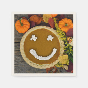Thanksgiving Happy Pumpkin Pie Napkin