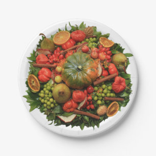 Thanksgiving Harvest Collection Paper Plate