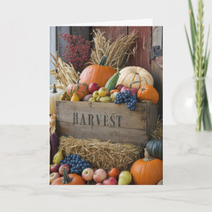Thanksgiving Harvest Crate Card