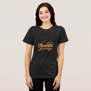 Thanksgiving Harvest - Happy Thanksgiving Tri-Blend Shirt