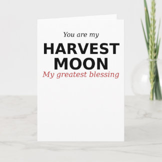 Thanksgiving Harvest Moon Card Romantic Gift