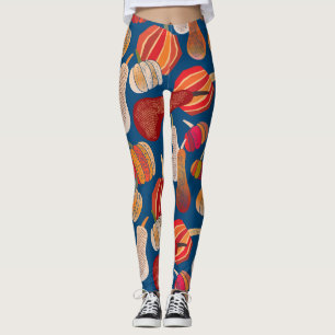 Thanksgiving Harvest: Pumpkin Vintage Art Leggings