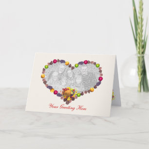 Thanksgiving Heart For Photo Holiday Card