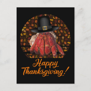 Thanksgiving Hermit Crab Postcard