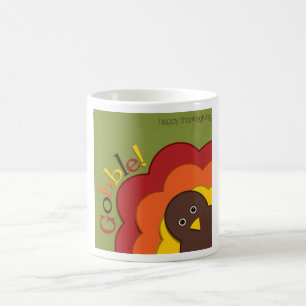 Thanksgiving hiding turkey coffee mug
