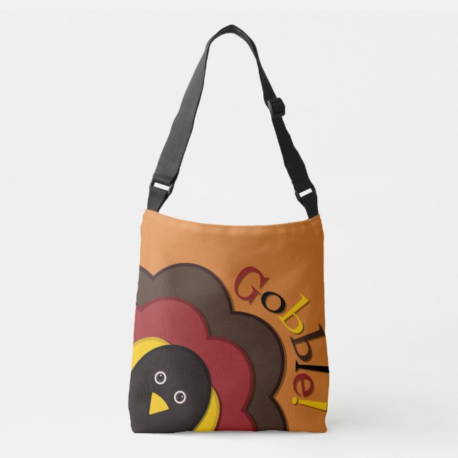 Thanksgiving hiding turkey crossbody bag (Front)