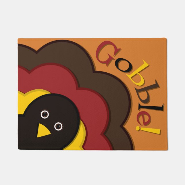 Thanksgiving hiding turkey doormat (Front)