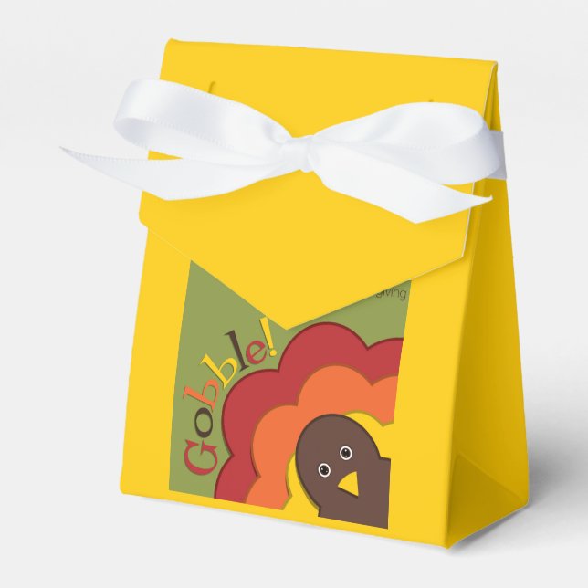 Thanksgiving hiding turkey favour box (Front Side)