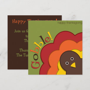 Thanksgiving hiding turkey invitation